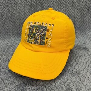 Cobra Caps New Orleans Jazz Bourbon St Hat Yellow Adjustable Strapback Baseball